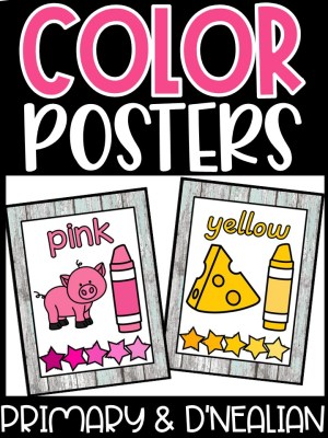 Mint Wood Color Posters | Classroom Decor