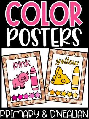 Lion 3 Color Posters | Classroom Decor