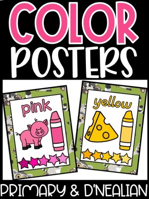 Lemur Color Posters | Classroom Decor