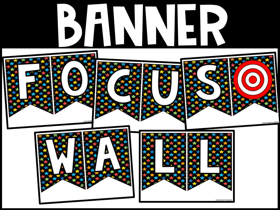 Black and Primary Colors Reading Focus Wall and Banner - Image 2