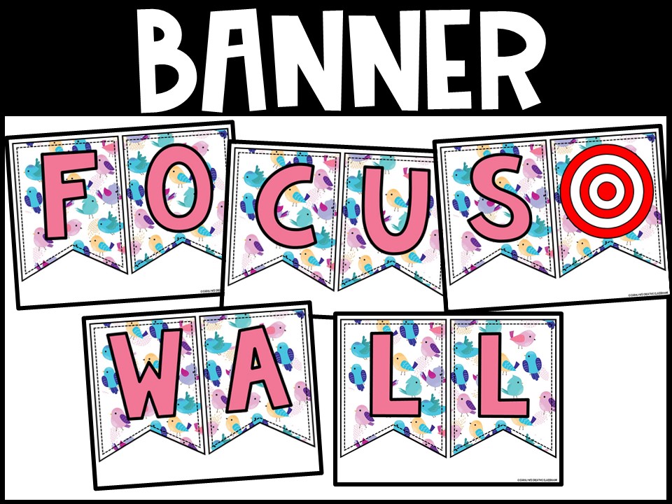 Bird 2 Reading Focus Wall and Banner - Image 2