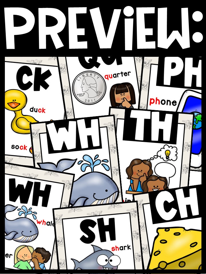 Vintage Farmhouse Digraph Posters - Sound Wall Digraphs - Image 2