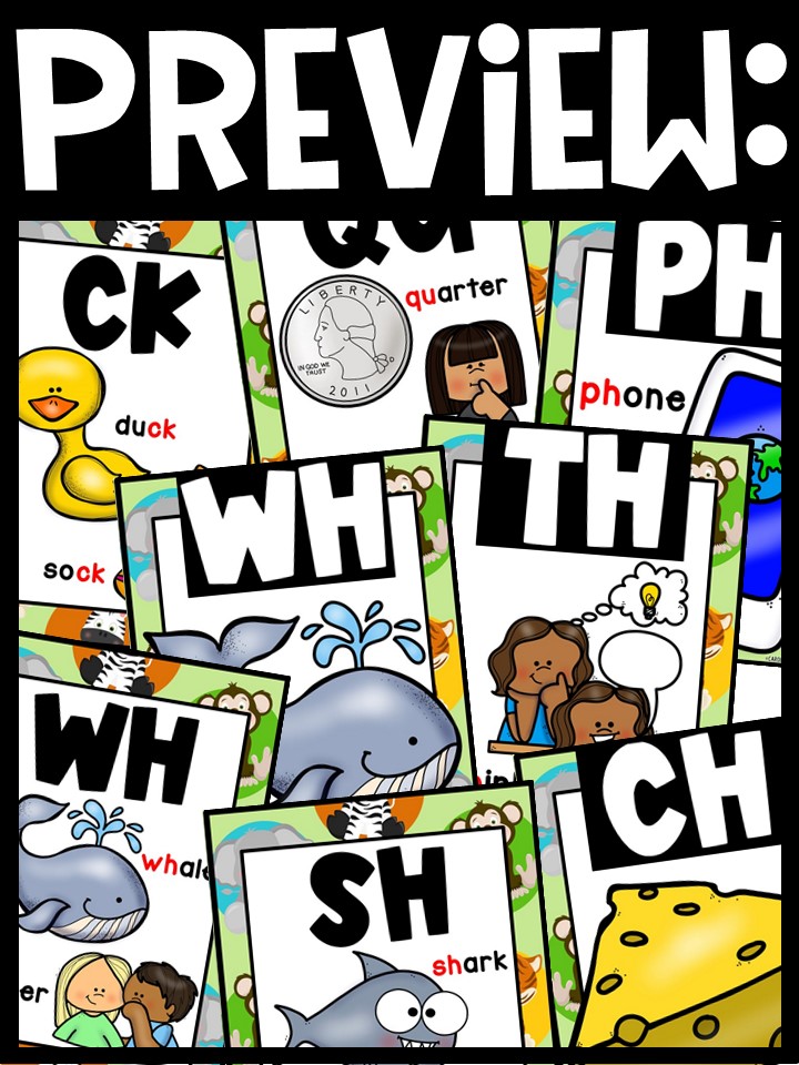 Safari 1 Digraph Posters - Sound Wall Digraphs - Image 2