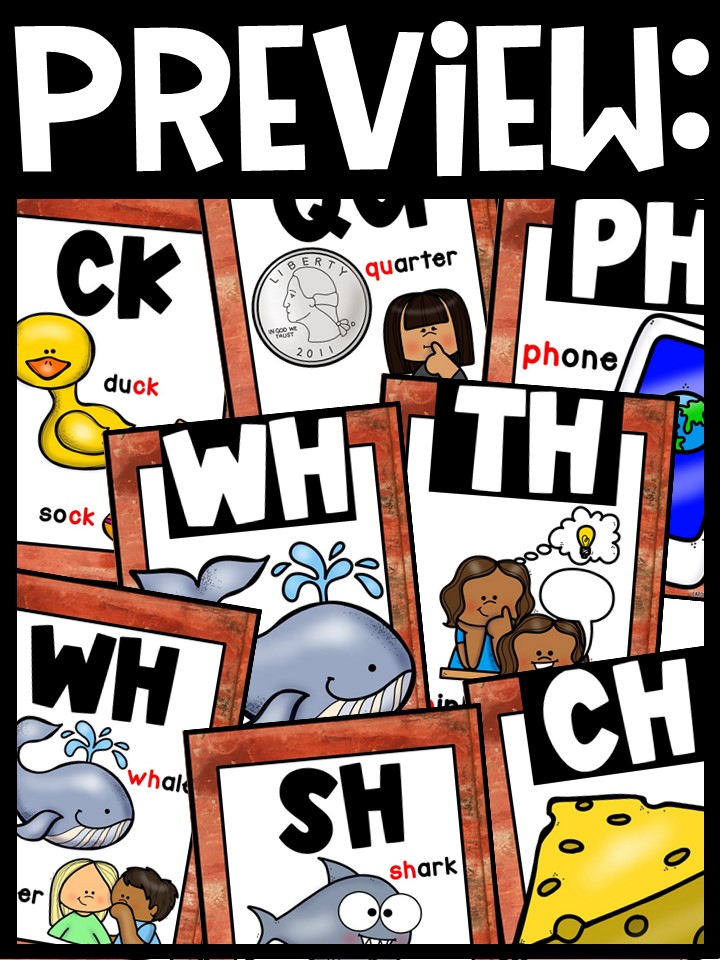 Rustic Farmhouse Digraph Posters - Sound Wall Digraphs - Image 2