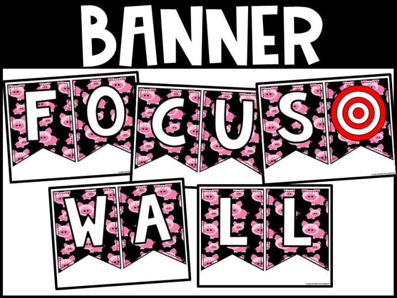 Pigs 2 Reading Focus Wall and Banner
