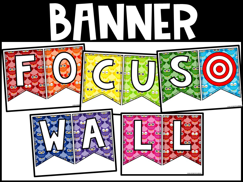 Owl 3 Reading Focus Wall and Banner - Image 2