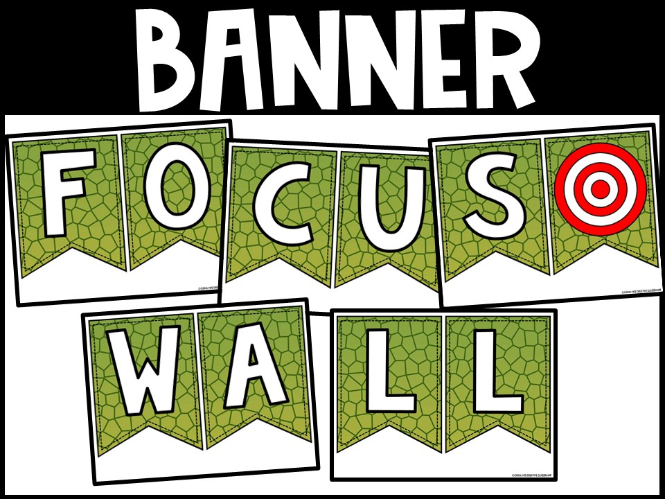 Dinosaur Reading Focus Wall and Banner - Image 2