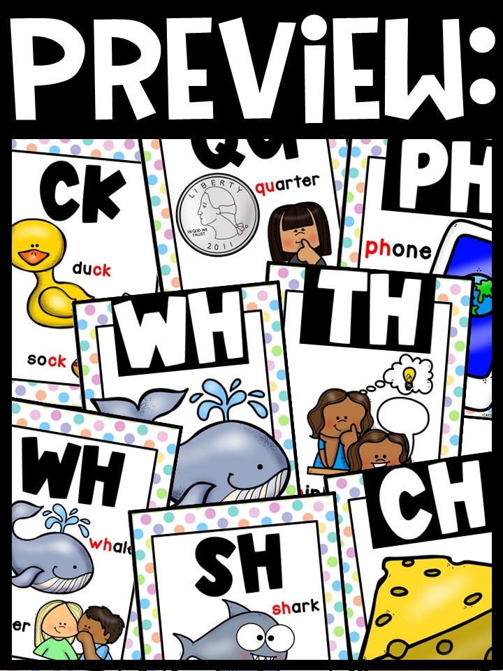 Pastel 1 Digraph Posters - Sound Wall Digraphs - Image 2