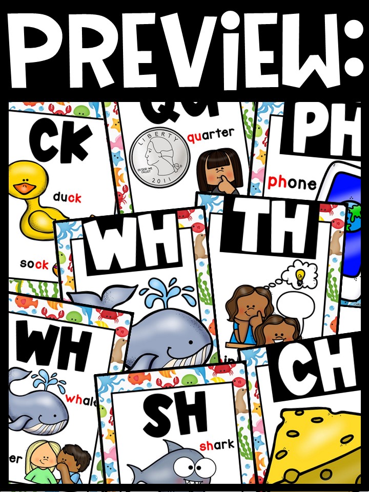 Ocean 3 Digraph Posters - Sound Wall Digraphs - Image 2