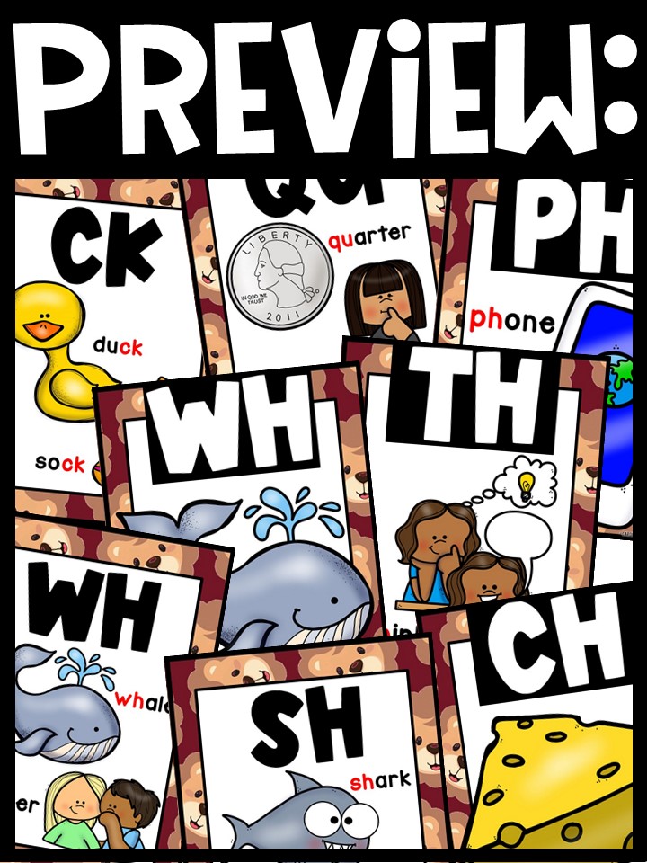 Lion 5 Digraph Posters - Sound Wall Digraphs - Image 2