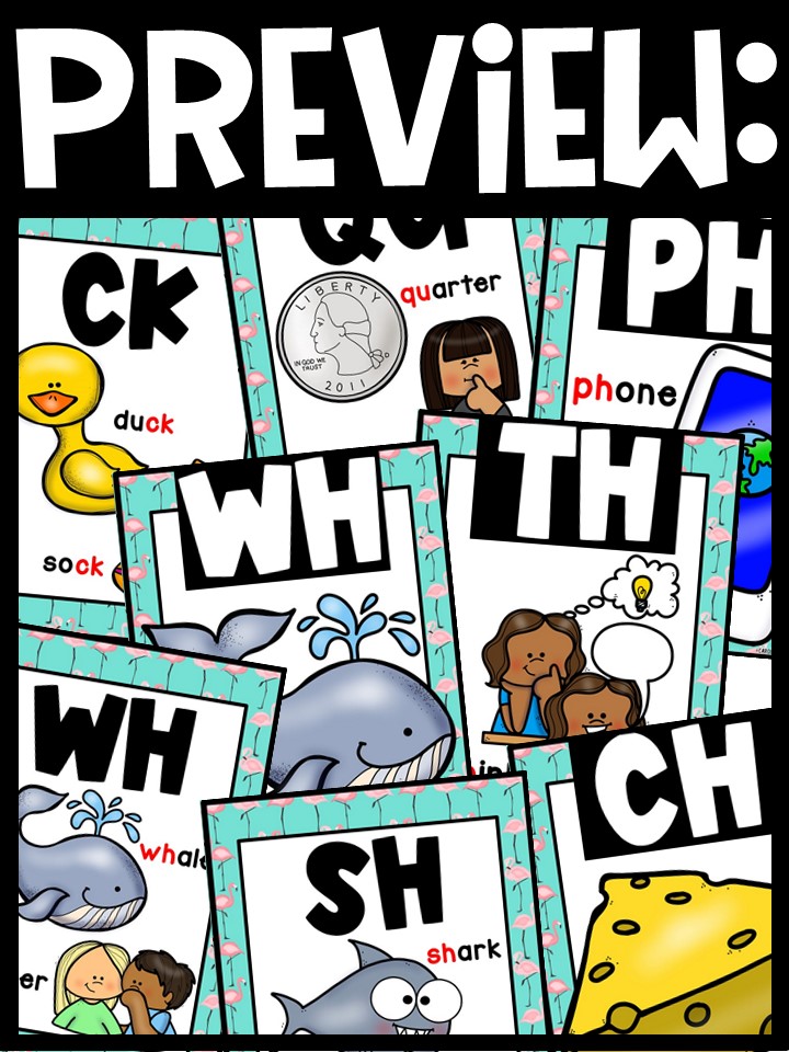 Flamingo 2 Digraph Posters - Sound Wall Digraphs - Image 2