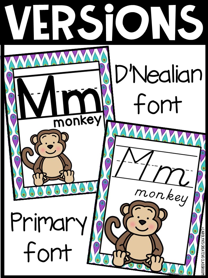 Alphabet Posters - Peacock Décor - Image 2