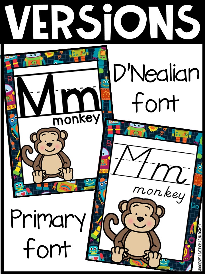 Alphabet Posters - Robot Décor - Image 2