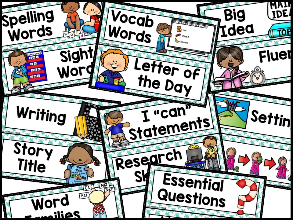 Sea Turtle Reading Focus Wall and Banner - Image 3