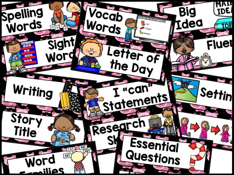 Pigs 2 Reading Focus Wall and Banner