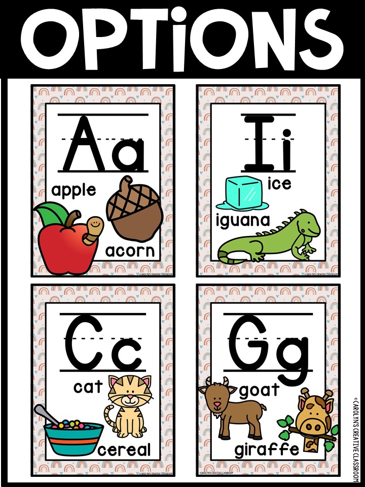 Alphabet Posters - Boho Rainbow Décor #4 - Image 3