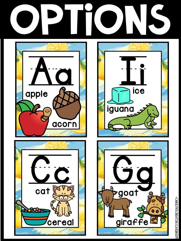 Alphabet Posters - Lemon 4 Décor - Image 3