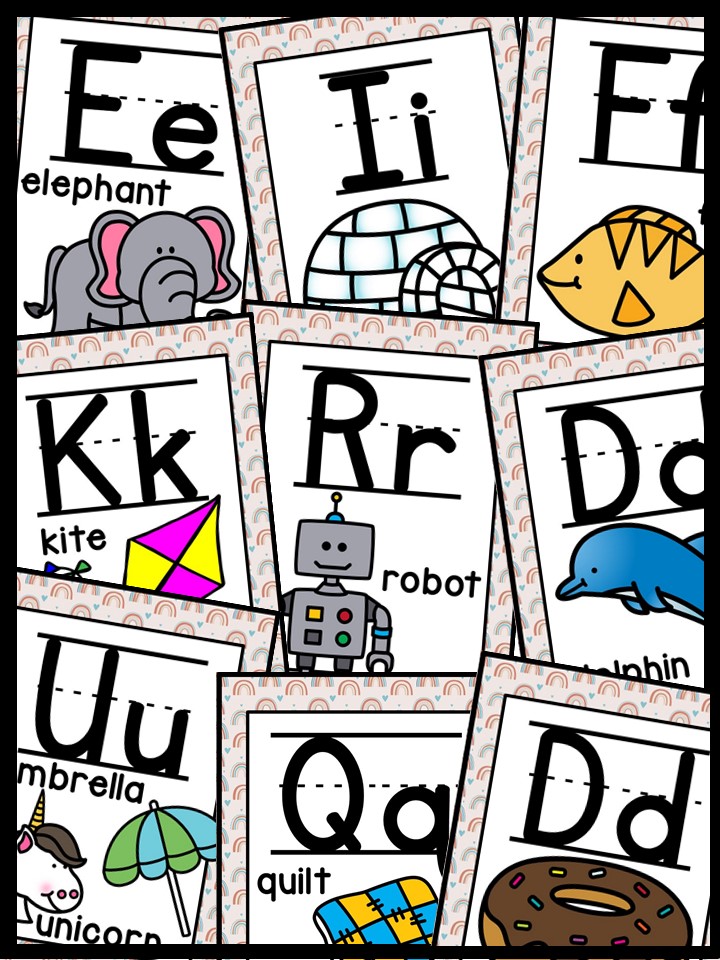 Alphabet Posters - Boho Rainbow Décor #4 - Image 4