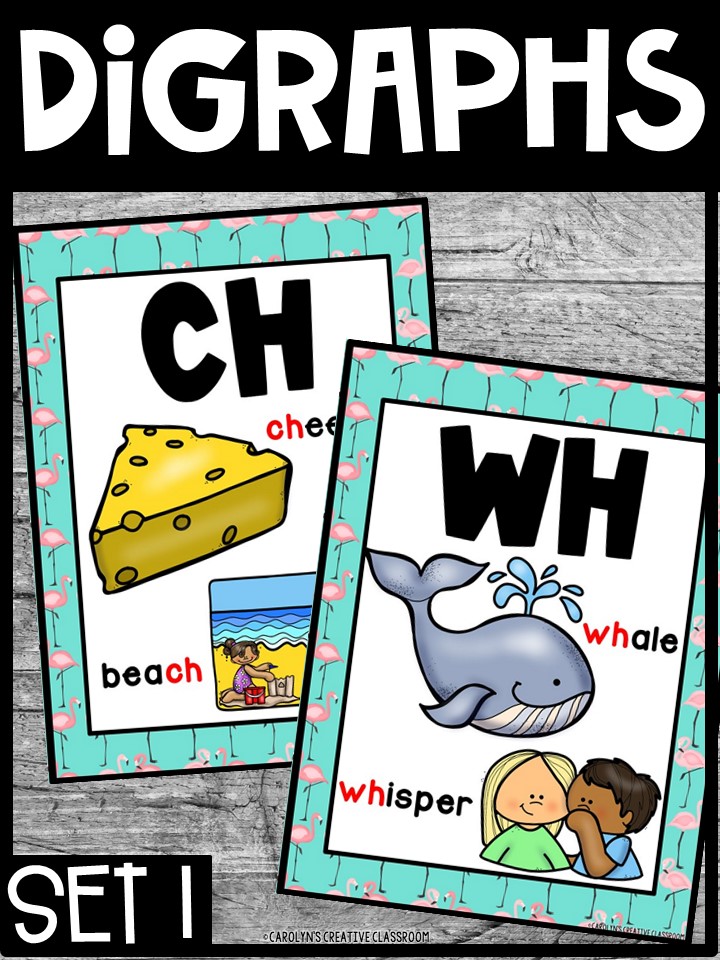 Flamingo 2 Digraph Posters - Sound Wall Digraphs - Image 4
