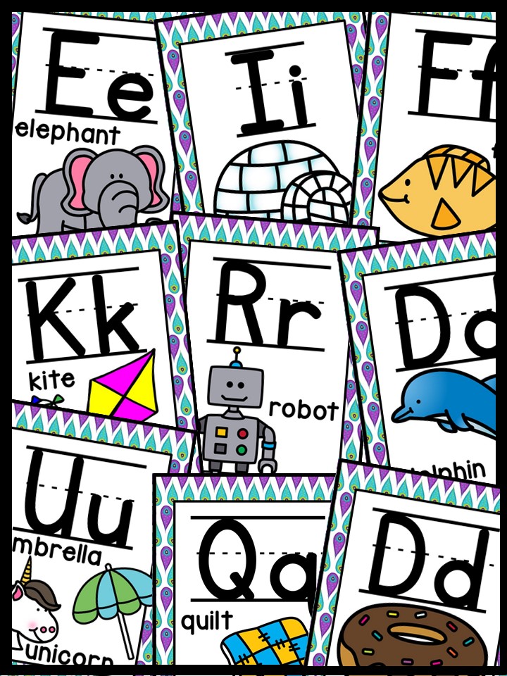 Alphabet Posters - Peacock Décor - Image 4