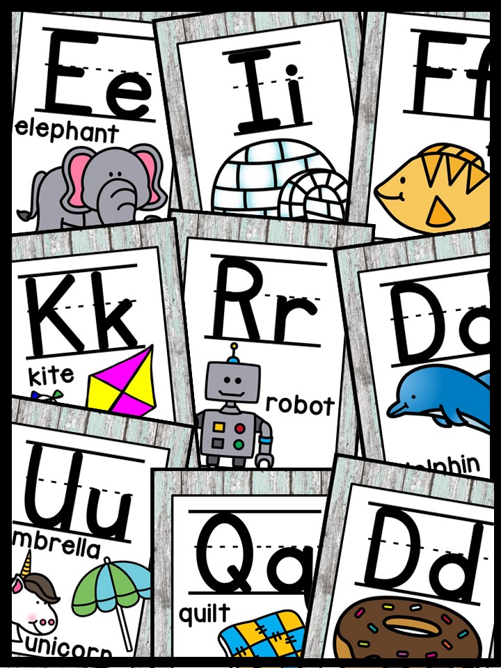 Alphabet Posters - Wood Mint Décor - Image 4