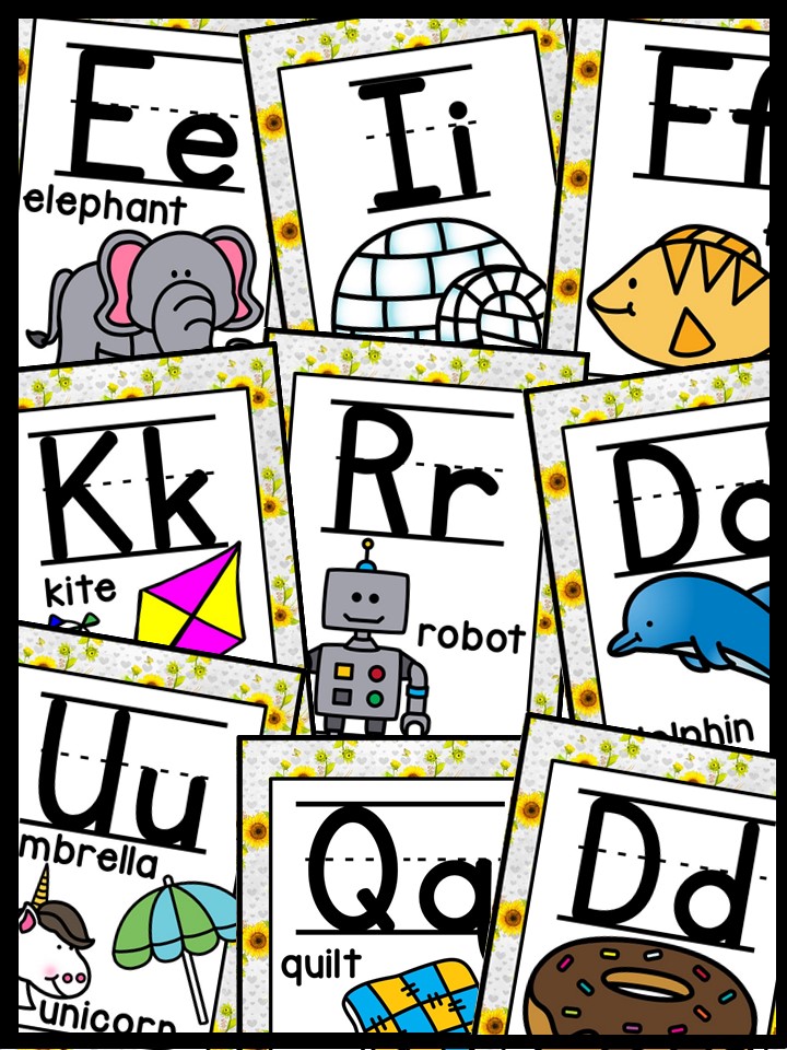 Alphabet Posters - Sunflower 1 Décor - Image 4