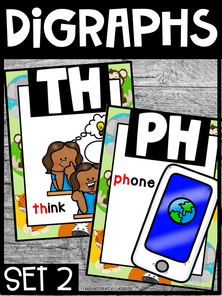 Safari 1 Digraph Posters - Sound Wall Digraphs - Image 5