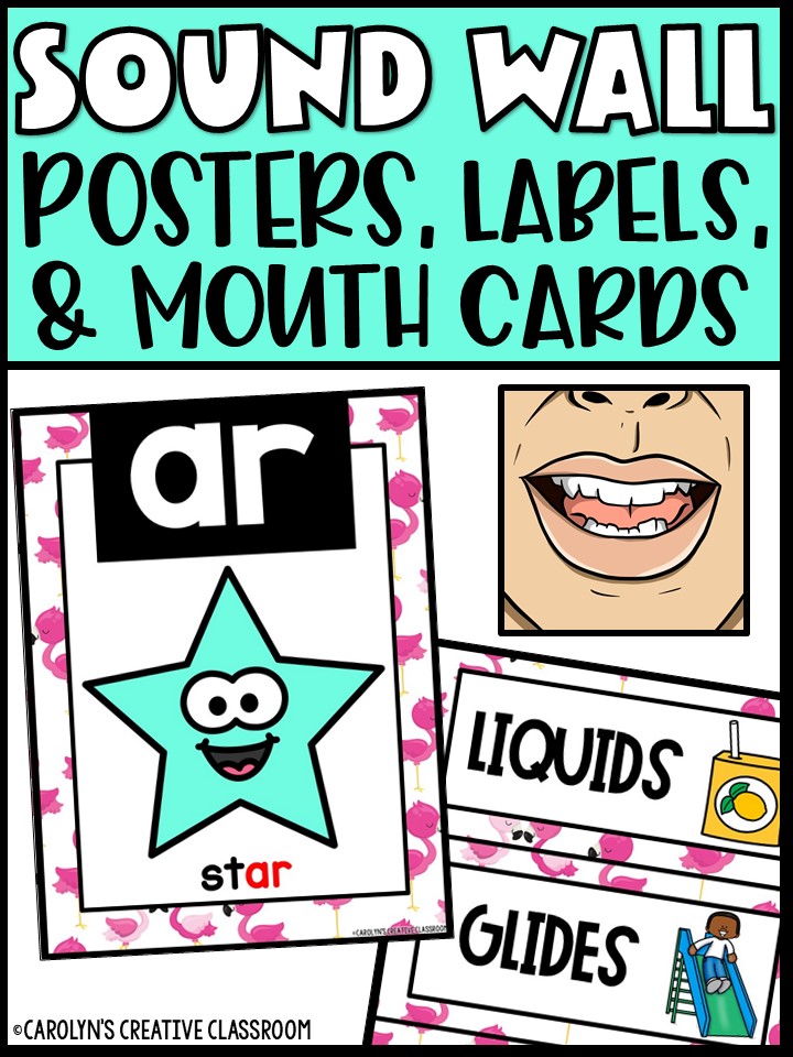 Sound Wall - Phoneme with Mouth Examples (Flamingo 3 Theme)