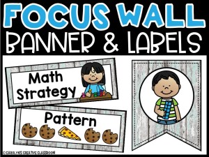 Wood Mint Math Focus Wall and Banner