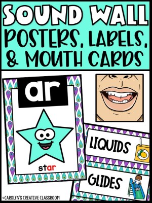 Sound Wall - Phoneme with Mouth Examples (Peacock Theme)