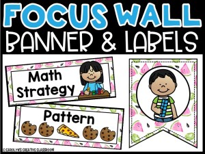 Watermelon 1 Math Focus Wall and Banner