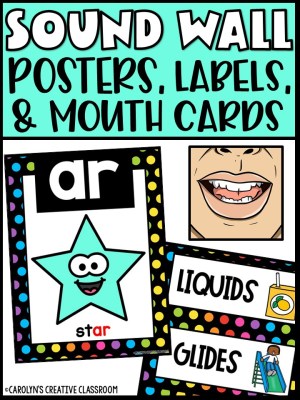 Sound Wall - Phoneme with Mouth Examples (Rainbow 4 Theme)