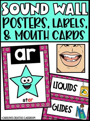 Sound Wall - Phoneme with Mouth Examples (Sock Monkey Theme)