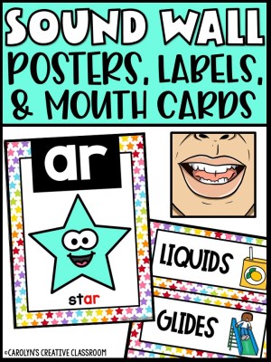 Sound Wall - Phoneme with Mouth Examples (Stars Theme)