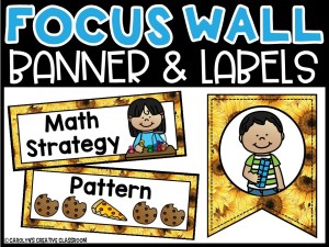 Sunflower 2 Math Focus Wall and Banner
