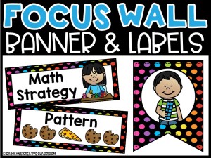 Rainbow 4 Math Focus Wall and Banner