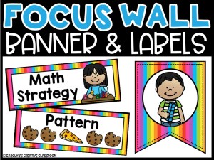 Rainbow 2 Math Focus Wall and Banner
