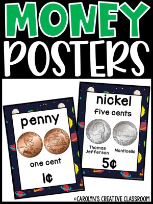 US Money Posters - Coin and Dollar Posters | Space 1 Classroom Decor
