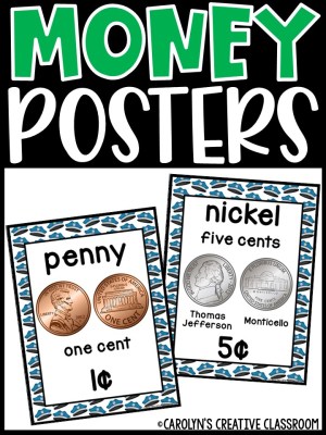 US Money Posters - Coin and Dollar Posters | Police Classroom Decor