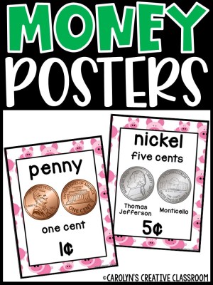 US Money Posters - Coin and Dollar Posters | Pigs 1 Classroom Decor
