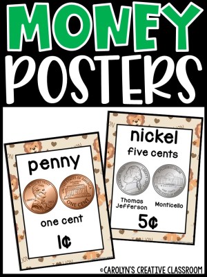 US Money Posters - Coin and Dollar Posters | Lion 1 Classroom Decor