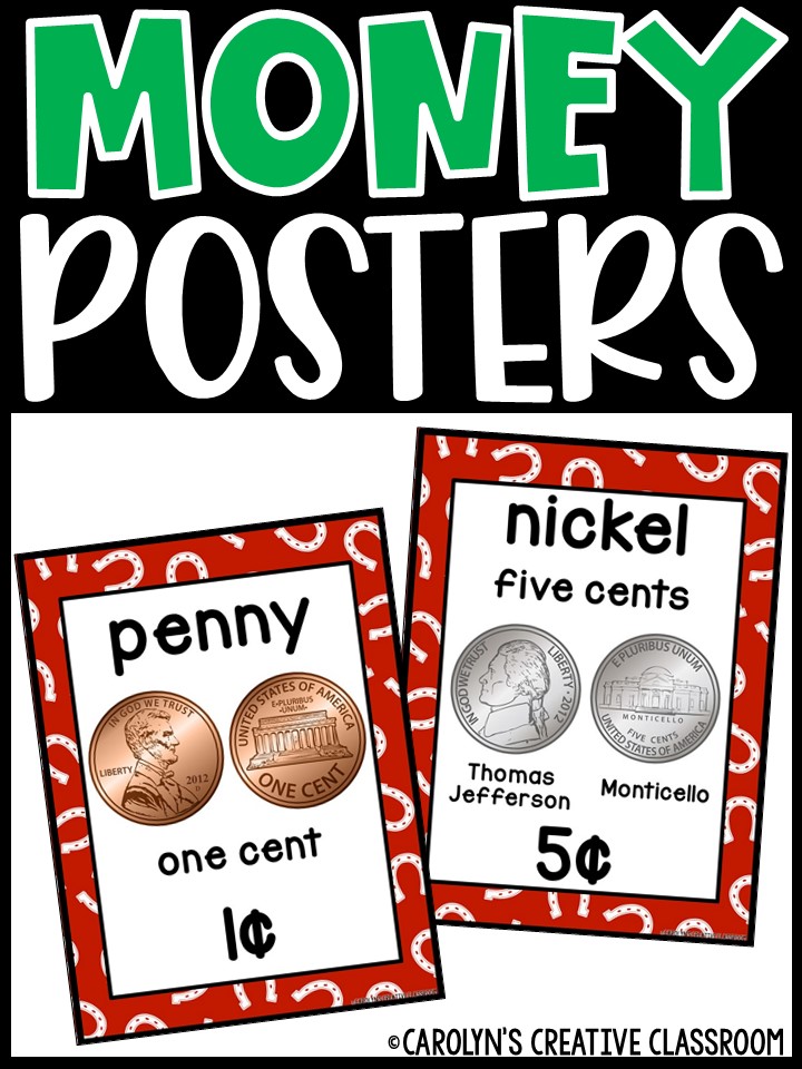 US Money Posters - Coin and Dollar Posters | Cowboy 2 Classroom Decor