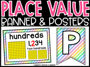 Place Value Posters and Banners | Pastel 3 Classroom Decor