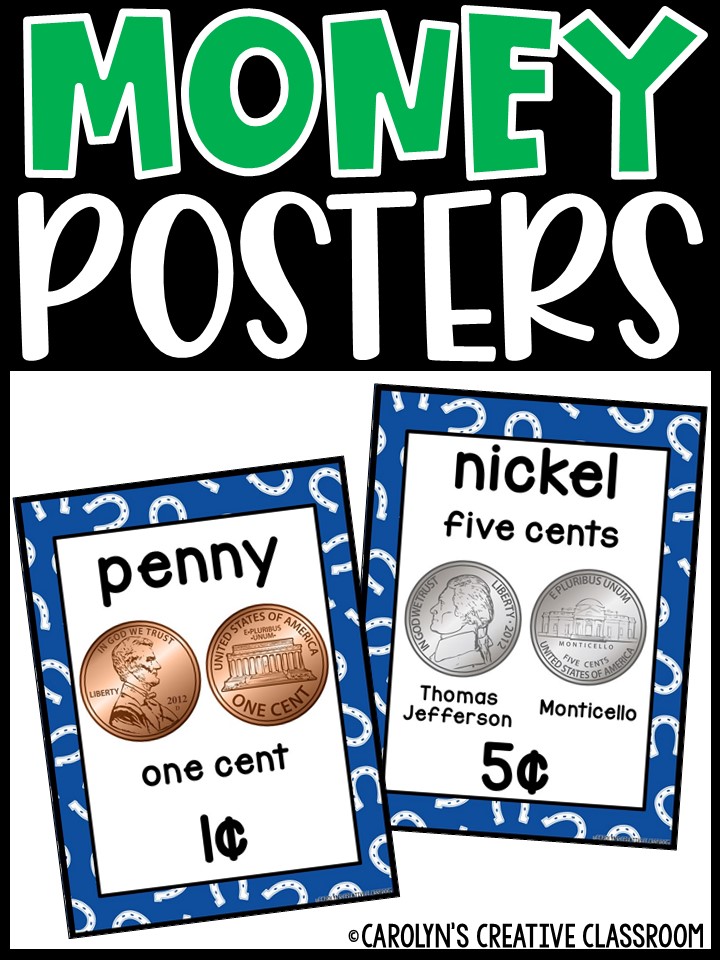 US Money Posters - Coin and Dollar Posters | Cowboy 1 Classroom Decor