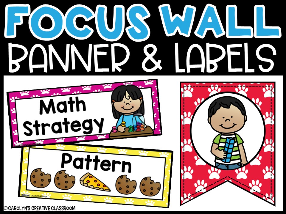 Pawprints Math Focus Wall and Banner