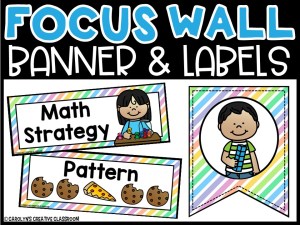 Pastel 3 Math Focus Wall and Banner