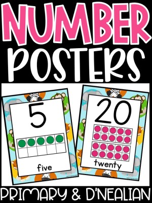 Number Posters | Safari 2 Classroom Decor