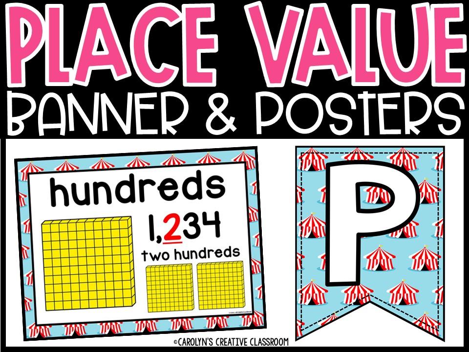Place Value Posters and Banners | Circus 1 Classroom Decor