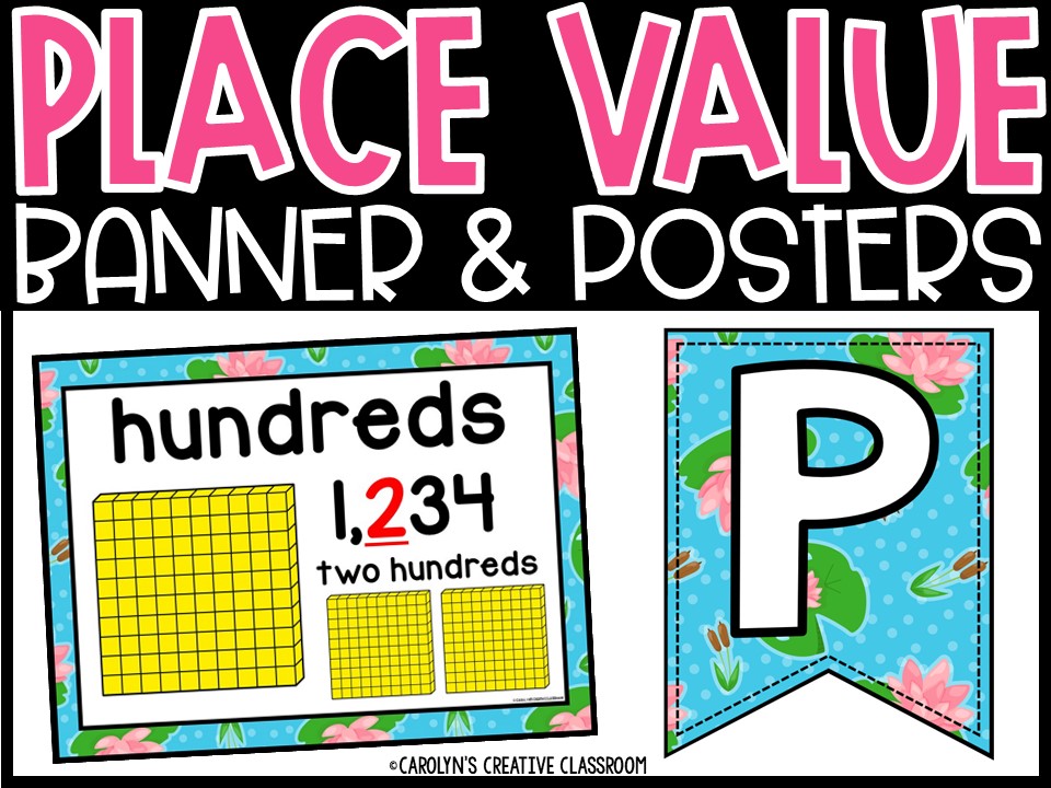 Place Value Posters and Banners | Frog 1 Classroom Decor