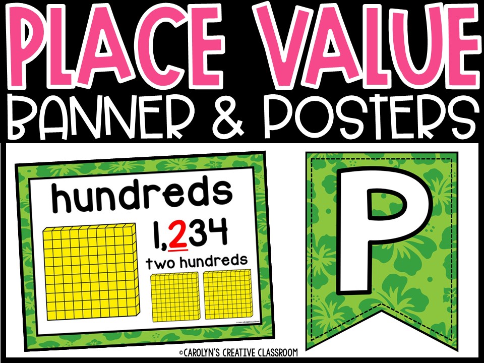 Place Value Posters and Banners | Hawaiian 1 Classroom Decor